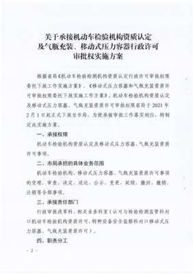 益陽市市場監督管理局關于印發《關于承接機動車檢驗機構資質認定及氣瓶充裝、移動式壓力容器行政許可審批權的實施方案》的通知